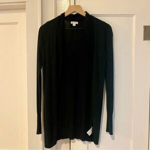 Merona Open Front Black Cardigan Sweater // Sz S